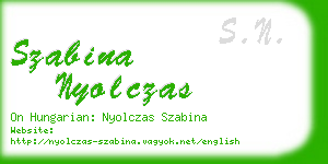 szabina nyolczas business card